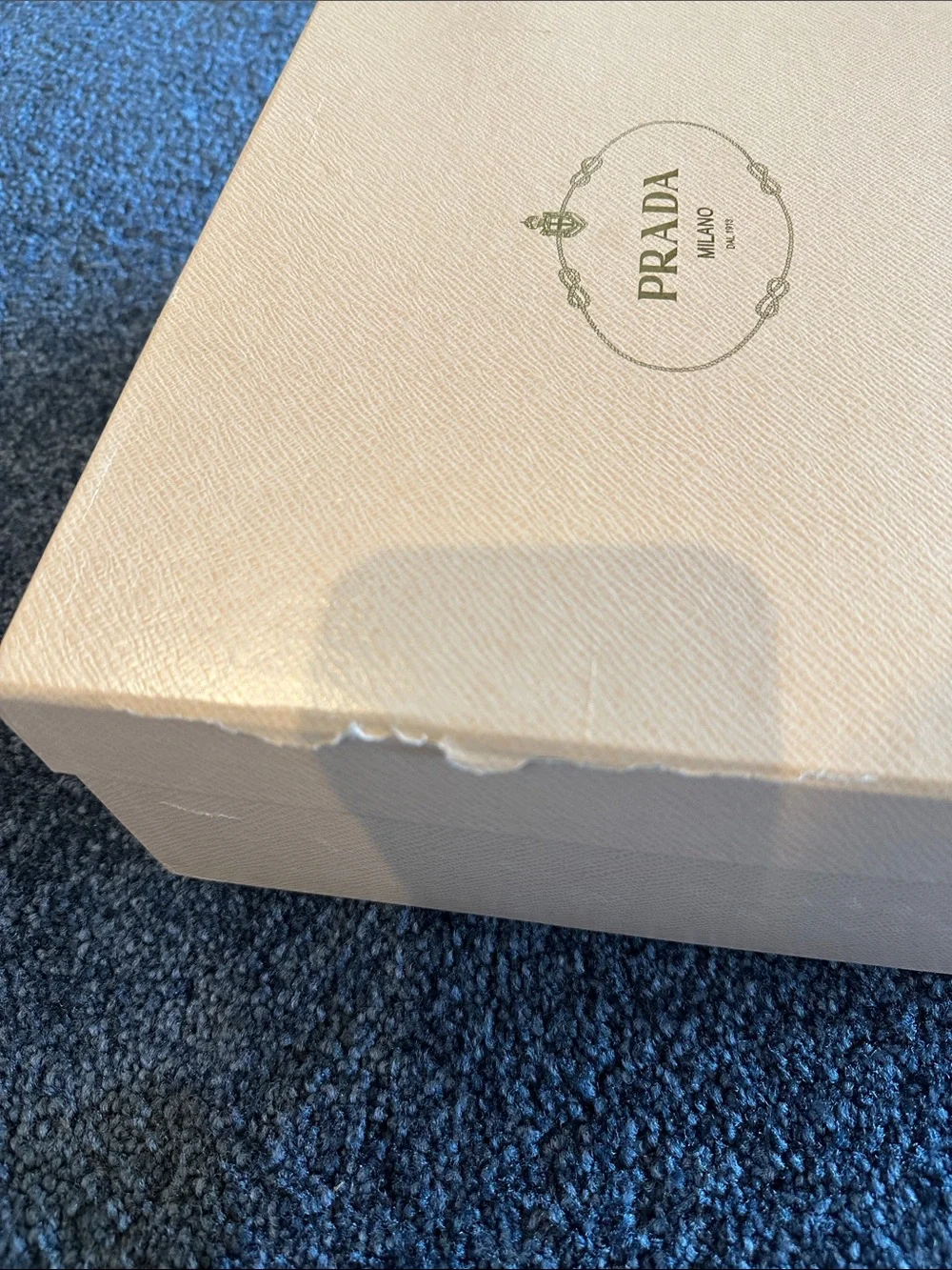 Prada Blush Shoe Box with Black Logo 12 x 10 x 4.5”